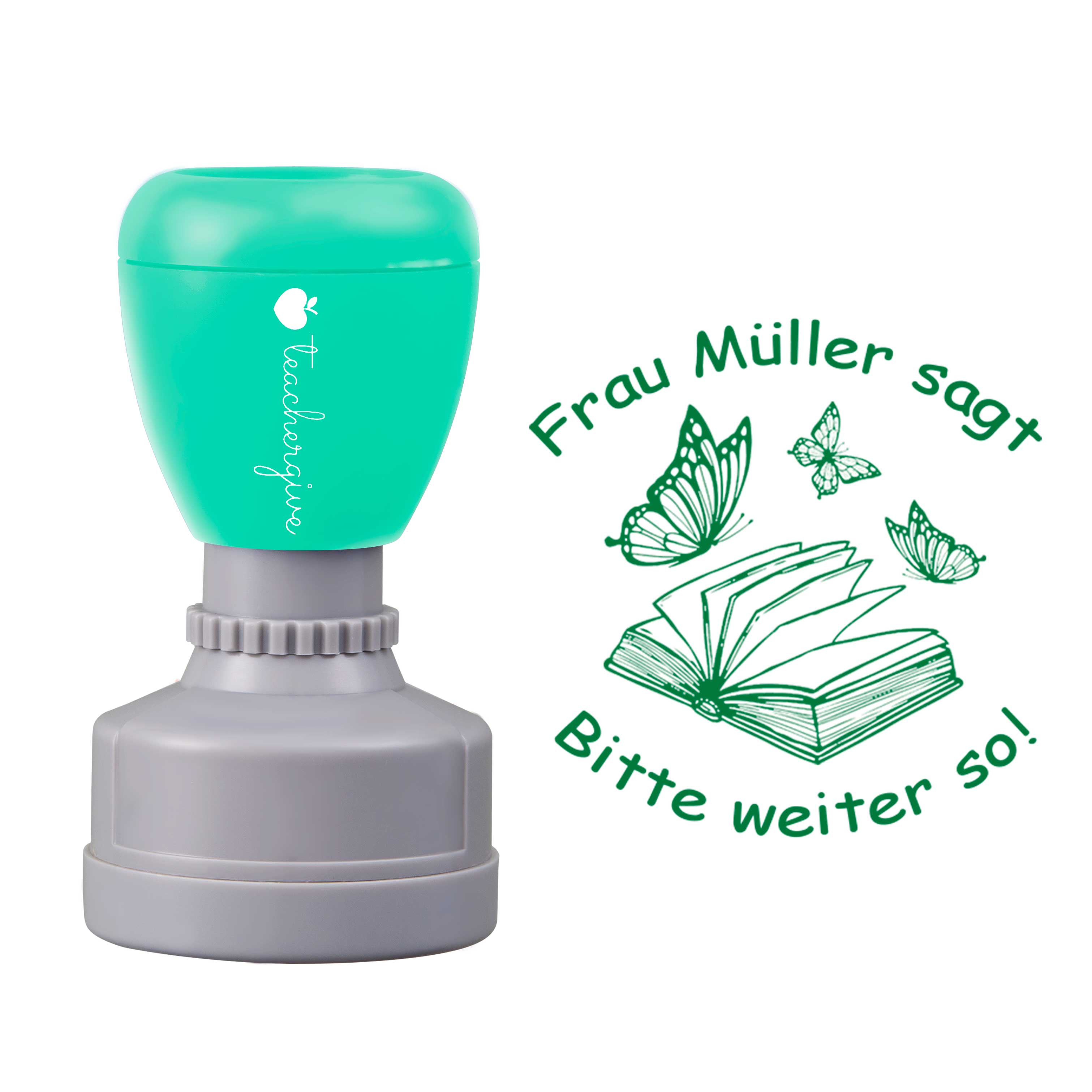 Personalisiert Name Sagt Bitte Weiter So Lehrer Stempel
