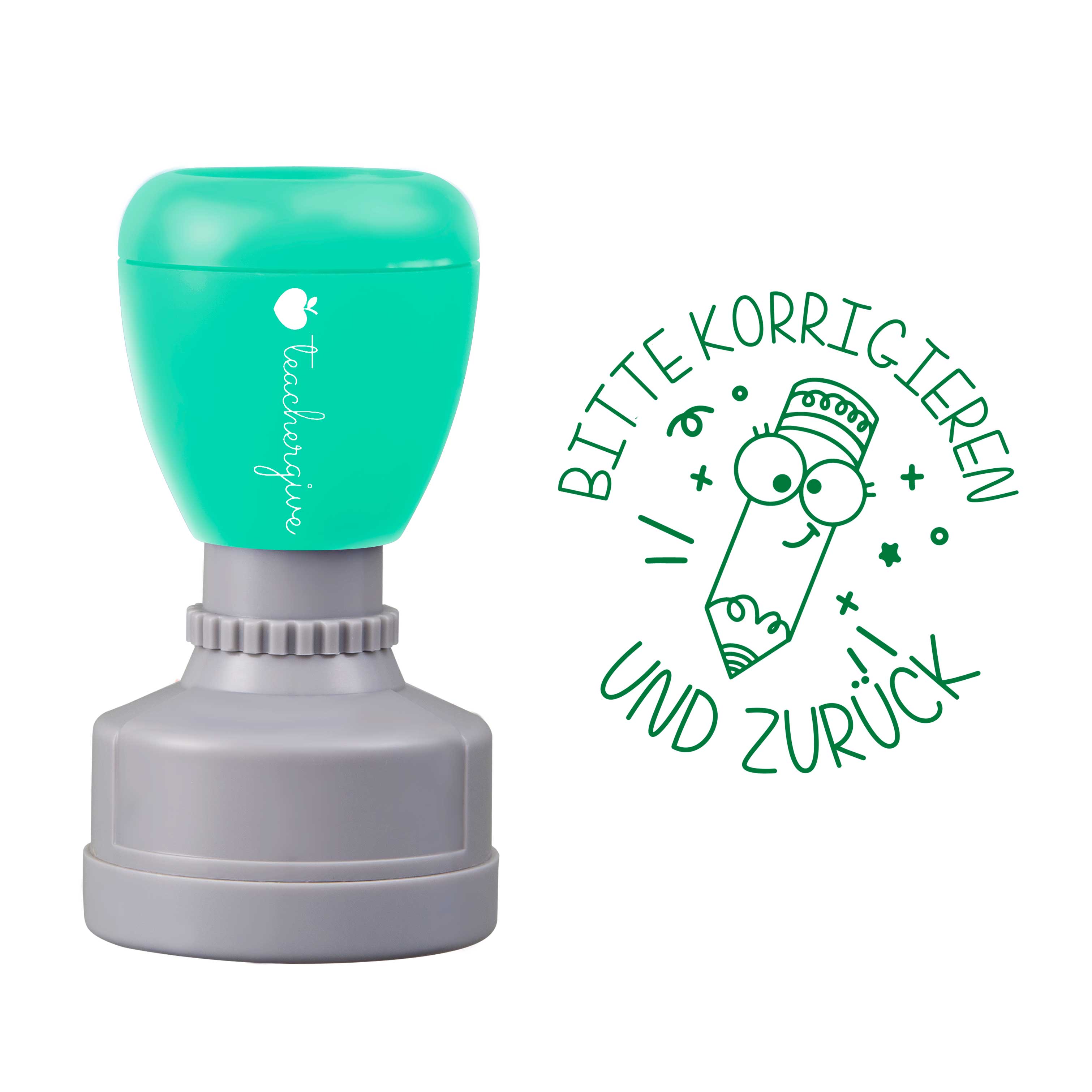 Bitte Korrigieren Und Zurück Lehrer Stempel