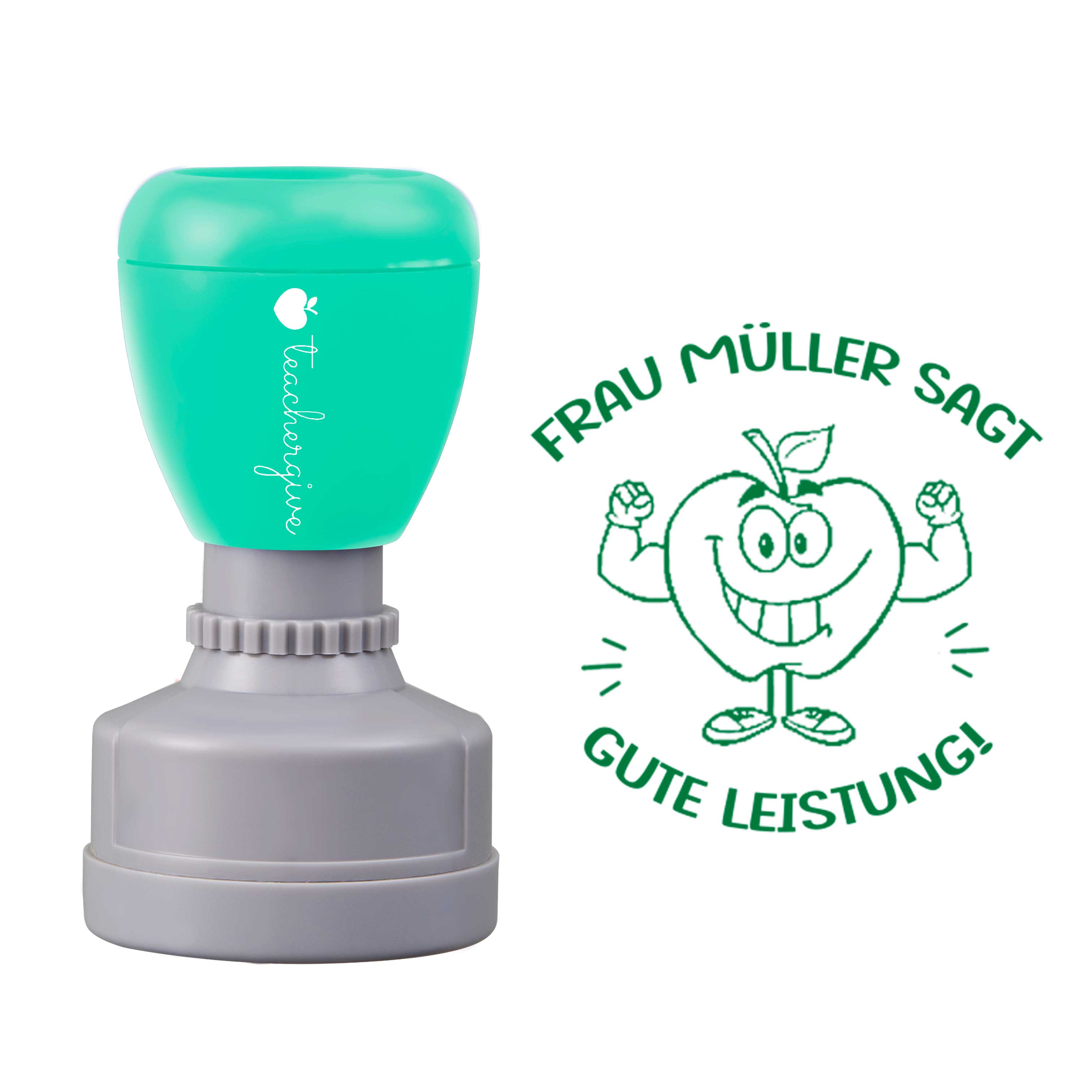 Personalisiert Name Sagt Gute Leistung Lehrer Stempel