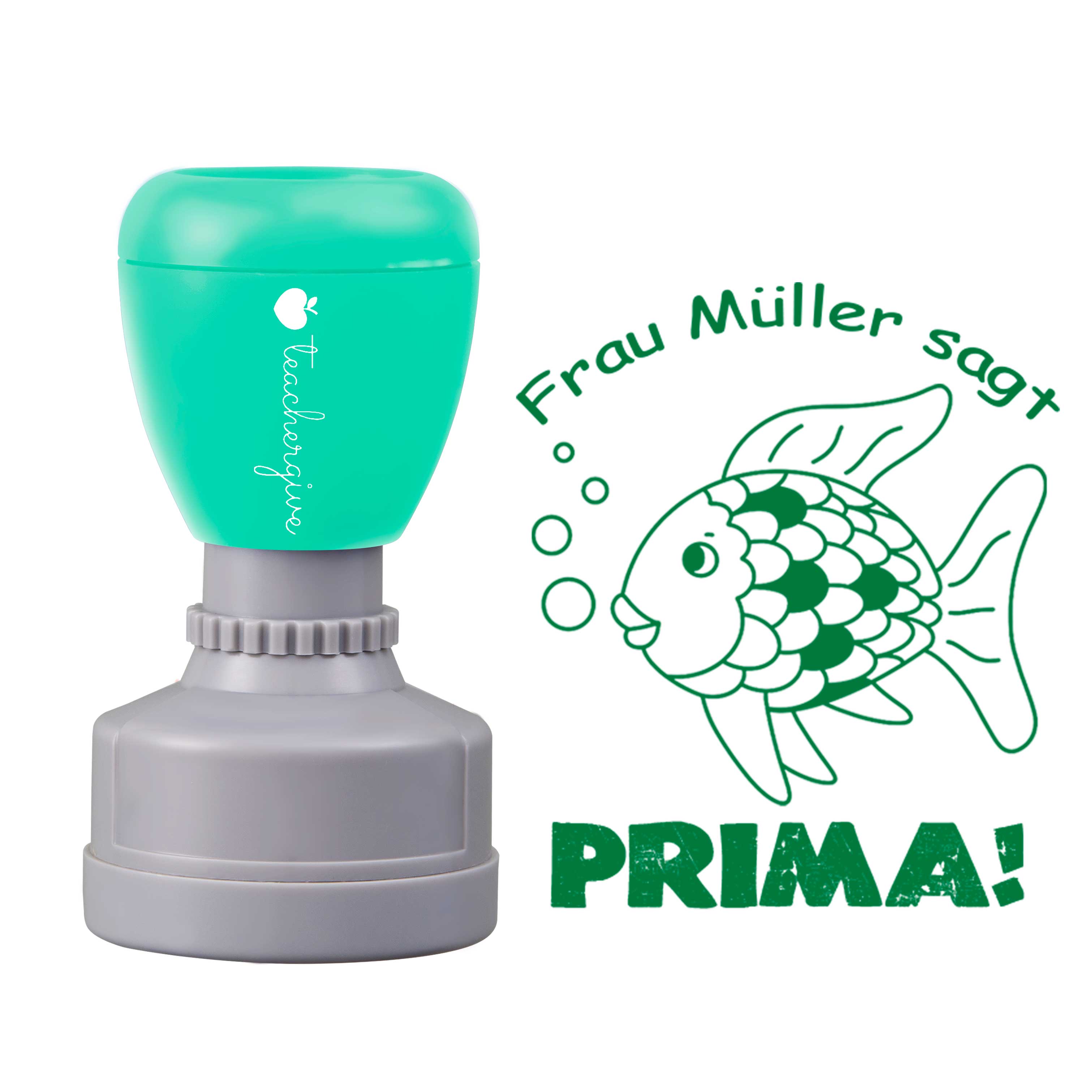 Personalisiert sagt prima Lehrer Stempel