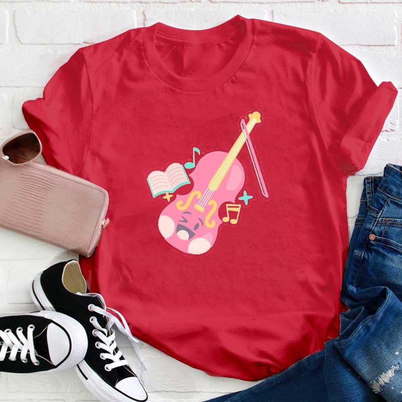 Musik Violin Spielen Lehrer T-Shirt