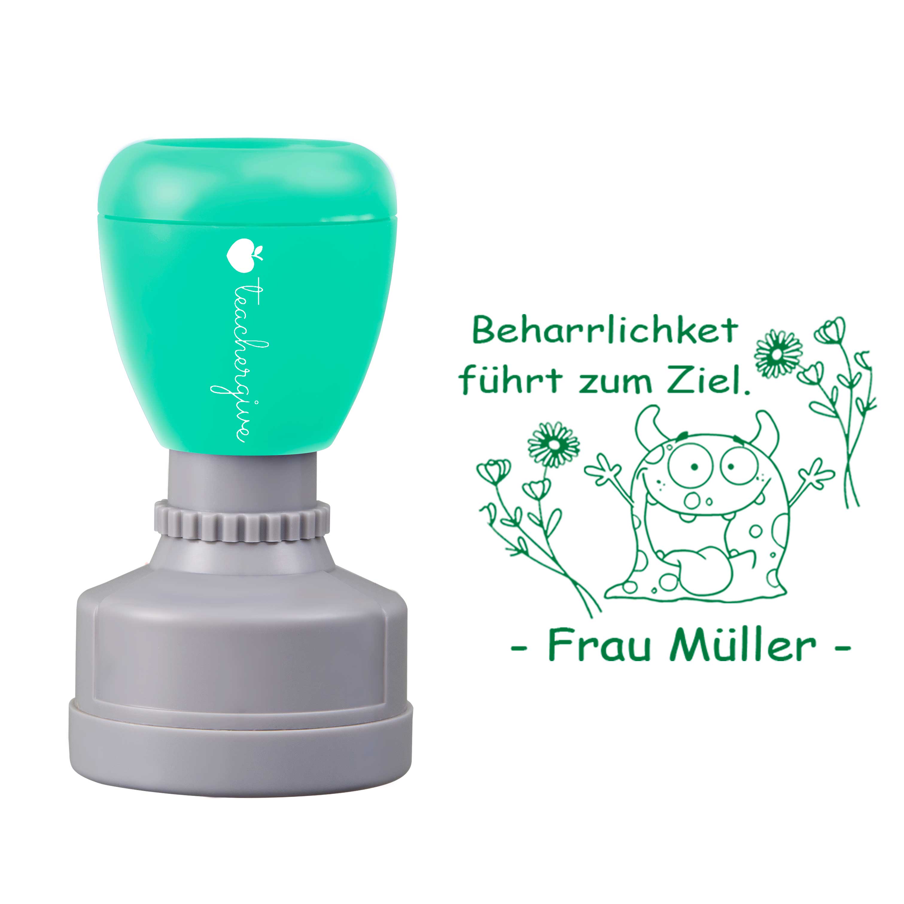 Personalisiert Beharrlichkeit führt zum Ziel Lehrer Stempel