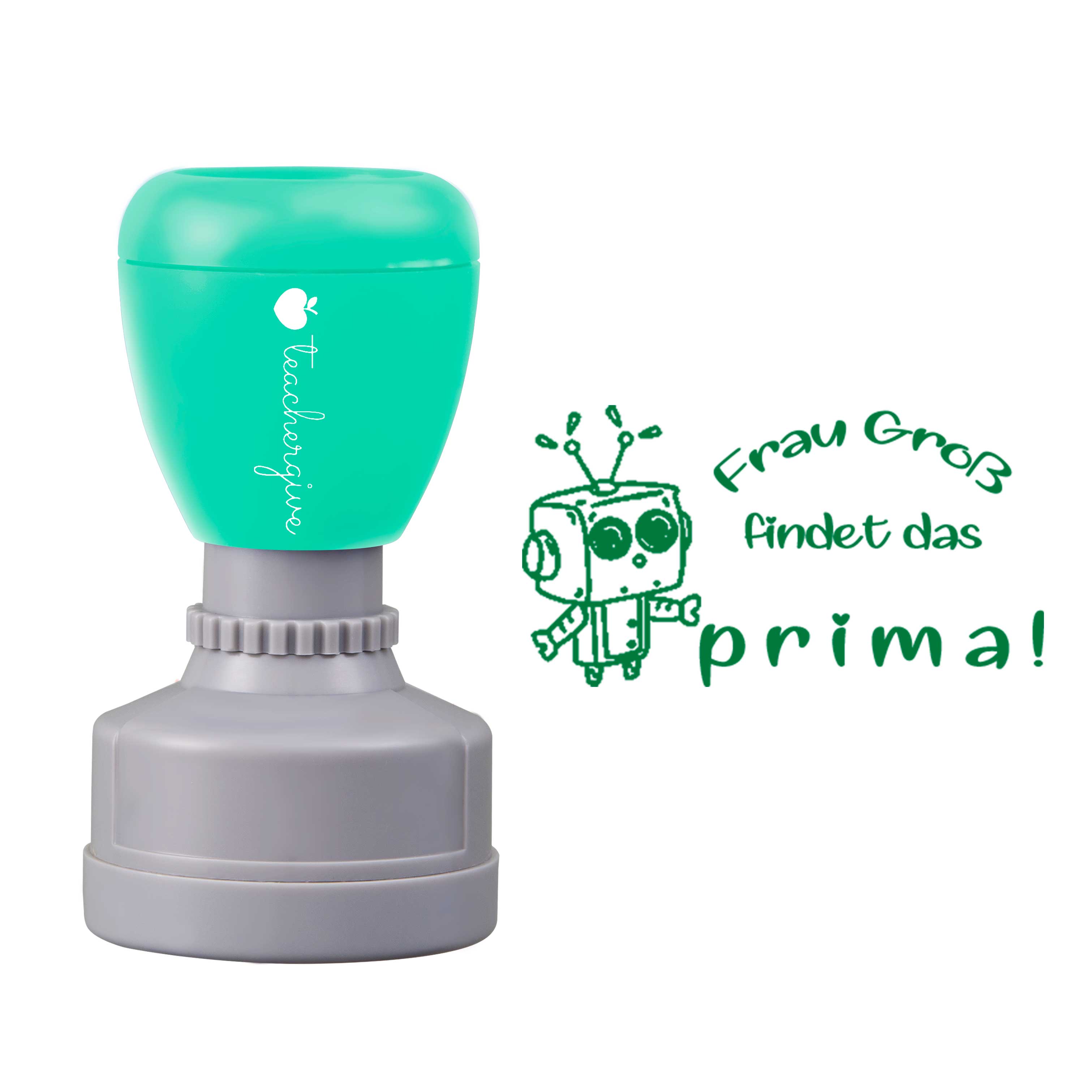 Personalisiert findet das prima Lehrer Stempel