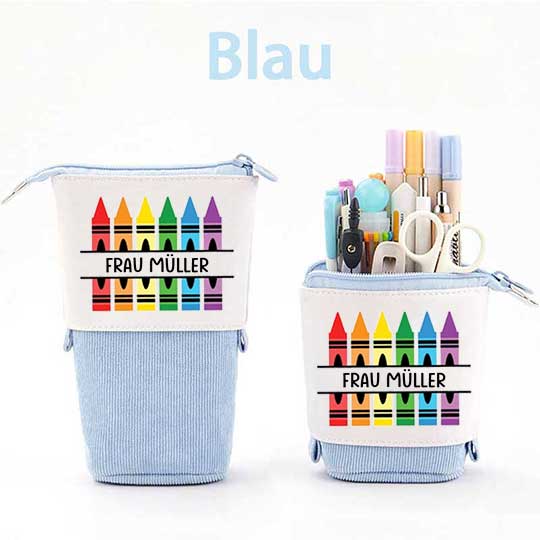Personalisiert Name Bunte Bleistifte Federmäppchen Mäppchen