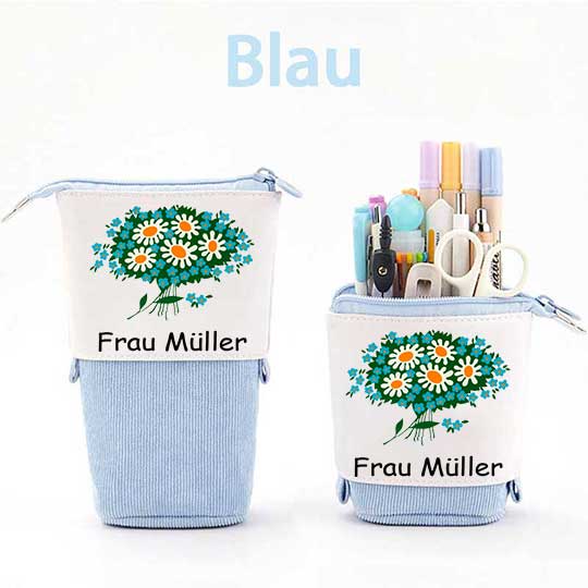 Personalisiert Name Biumen Federmäppchen Mäppchen