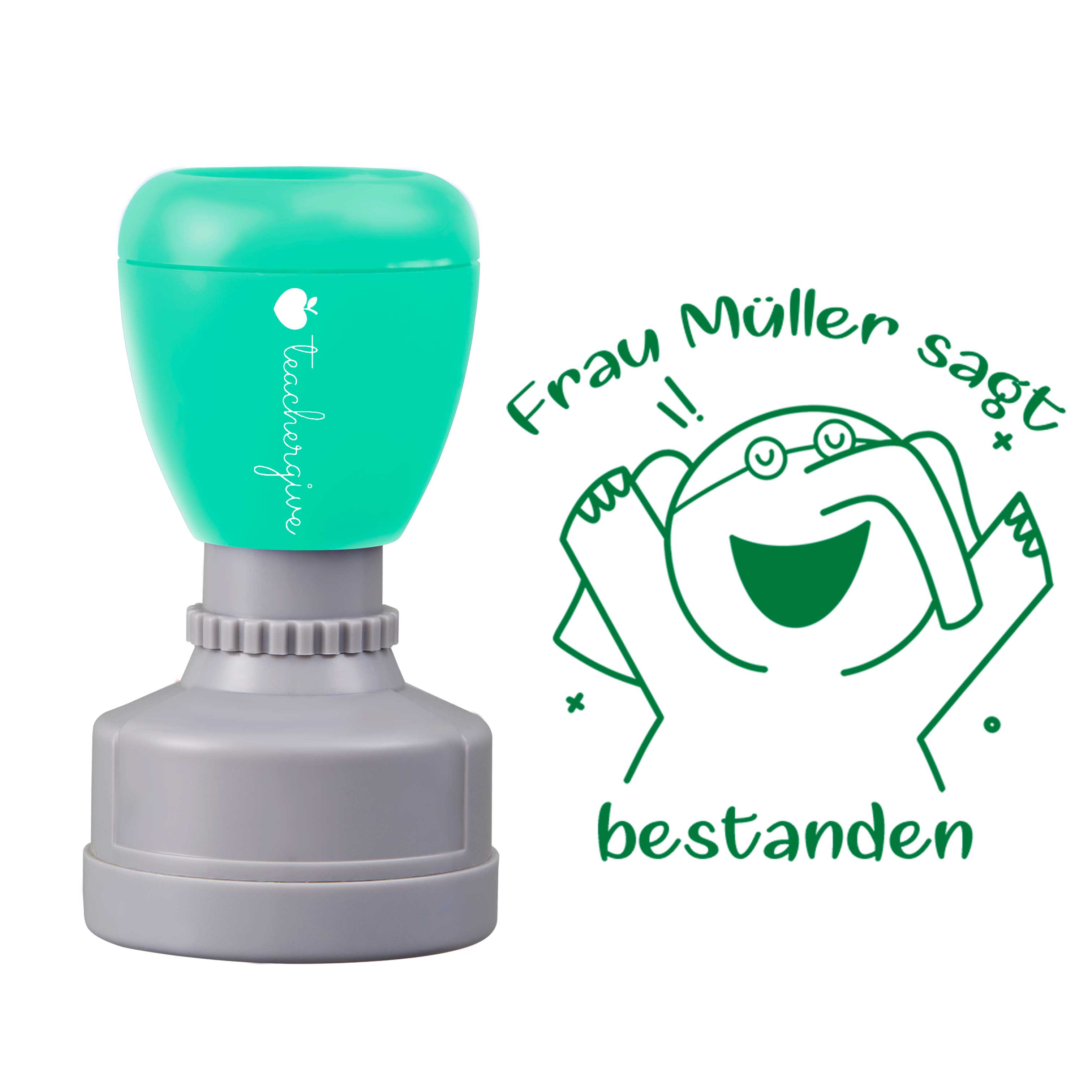 Personalisiert Name Sagt Bestanden Lehrer Stempel