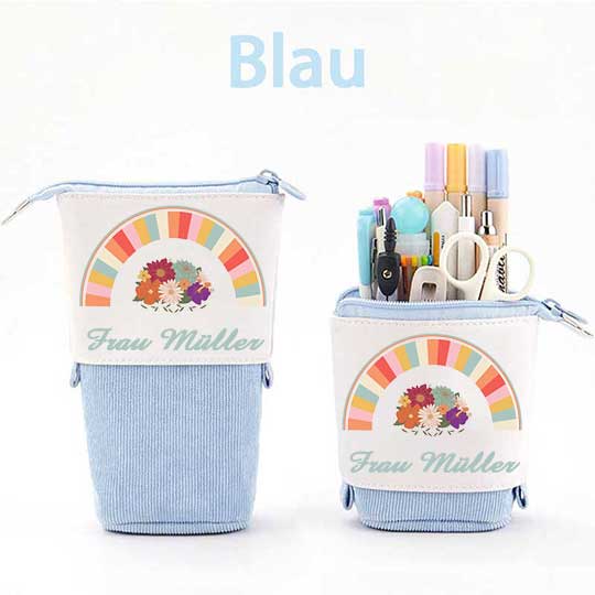 Personalisiert Name Blumen Federmäppchen Mäppchen