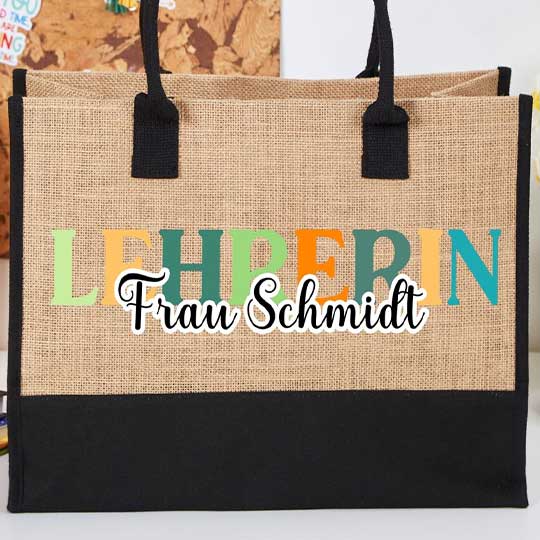 Personalisiert Name Lehrer Oder Lehrerin Tragetasche