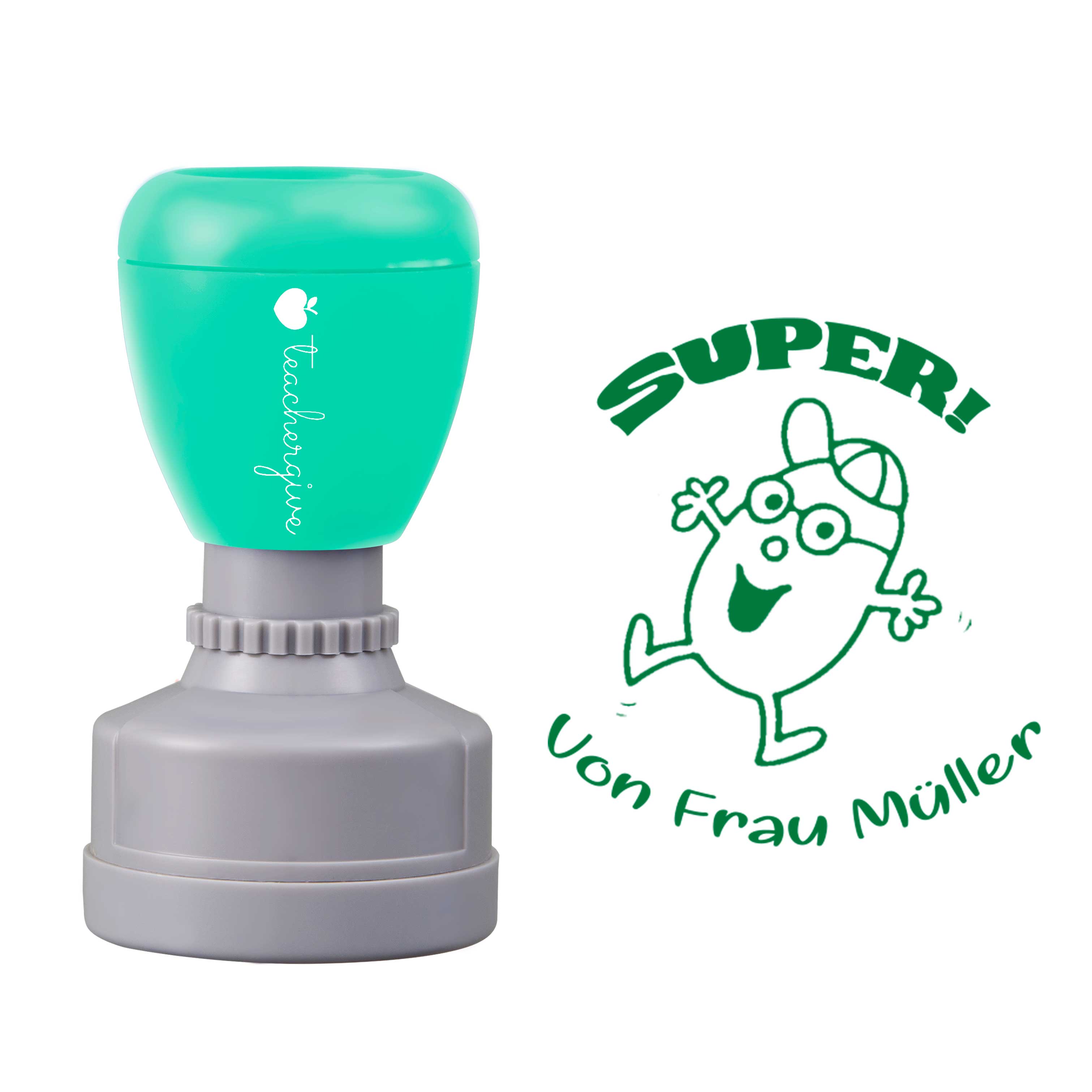 Personalisiert Name Super von Lehrer Stempel