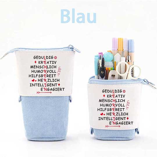 Geduldig Kreativ Menschlich Humorvoll Hilfsbereit Herzlich Intelligent Engagiert Federmäppchen Mäppchen