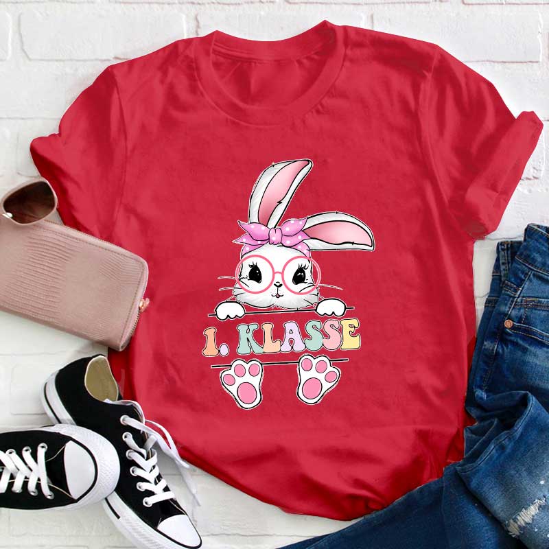 Personalisiert Ostern Hase Lehrer T-Shirt