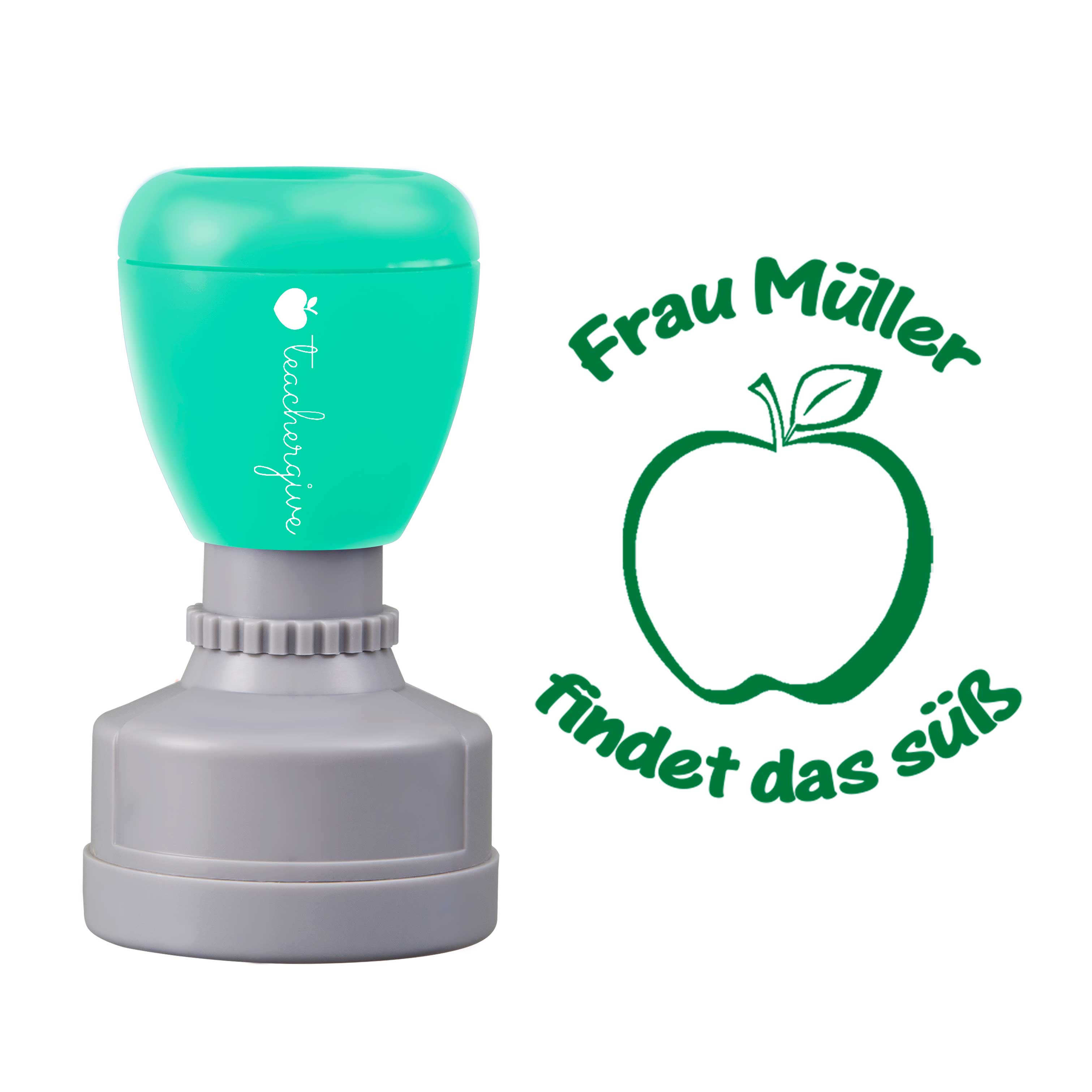 Personalisiert findet das süß Lehrer Stempel