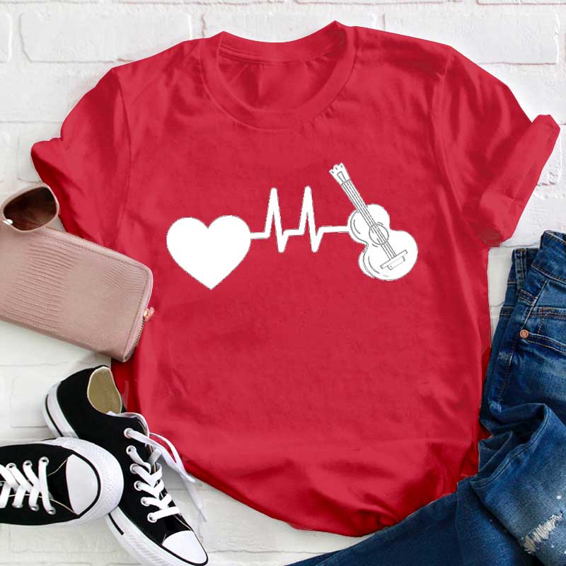 Herz Musik Lehrer T-Shirt