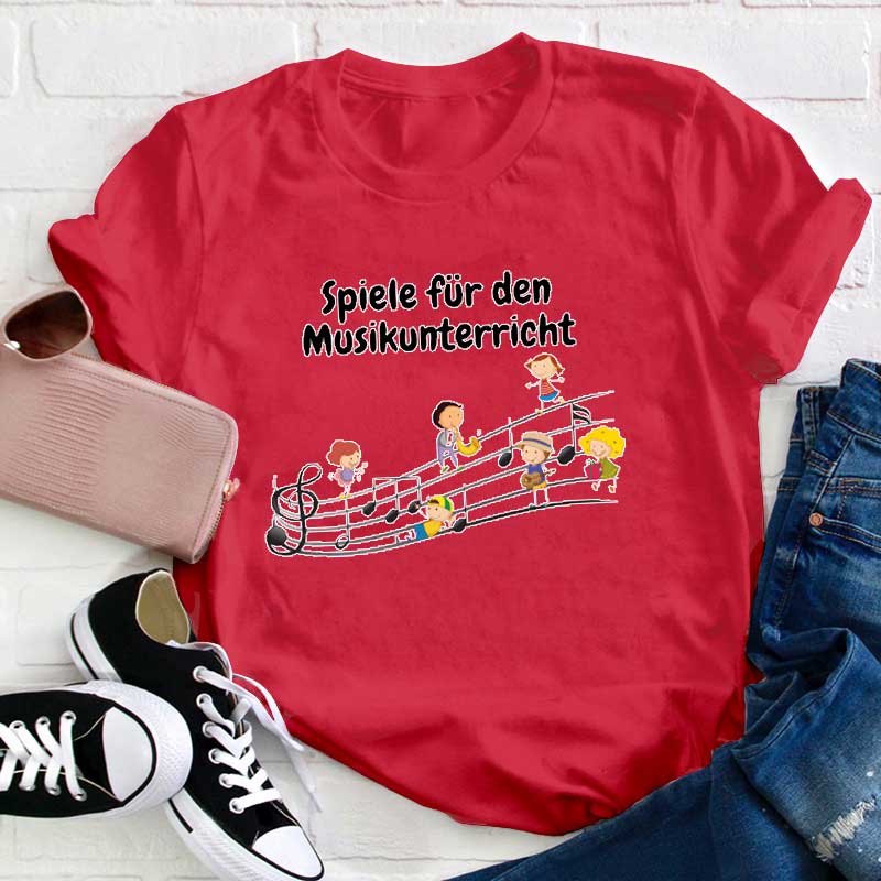 Spiele Für Den Musikunterricht Lehrer T-Shirt