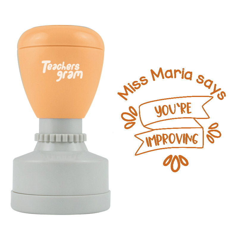 Personalized You're Improving Teacher Stamp
