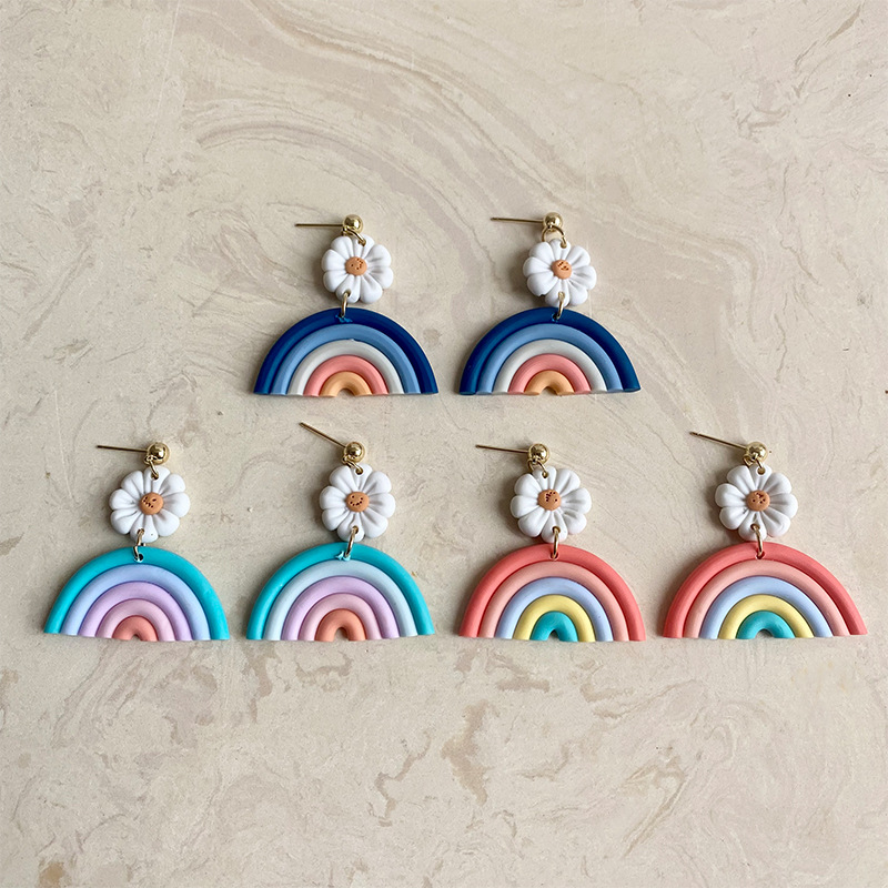 Daisy Rainbow Earrings