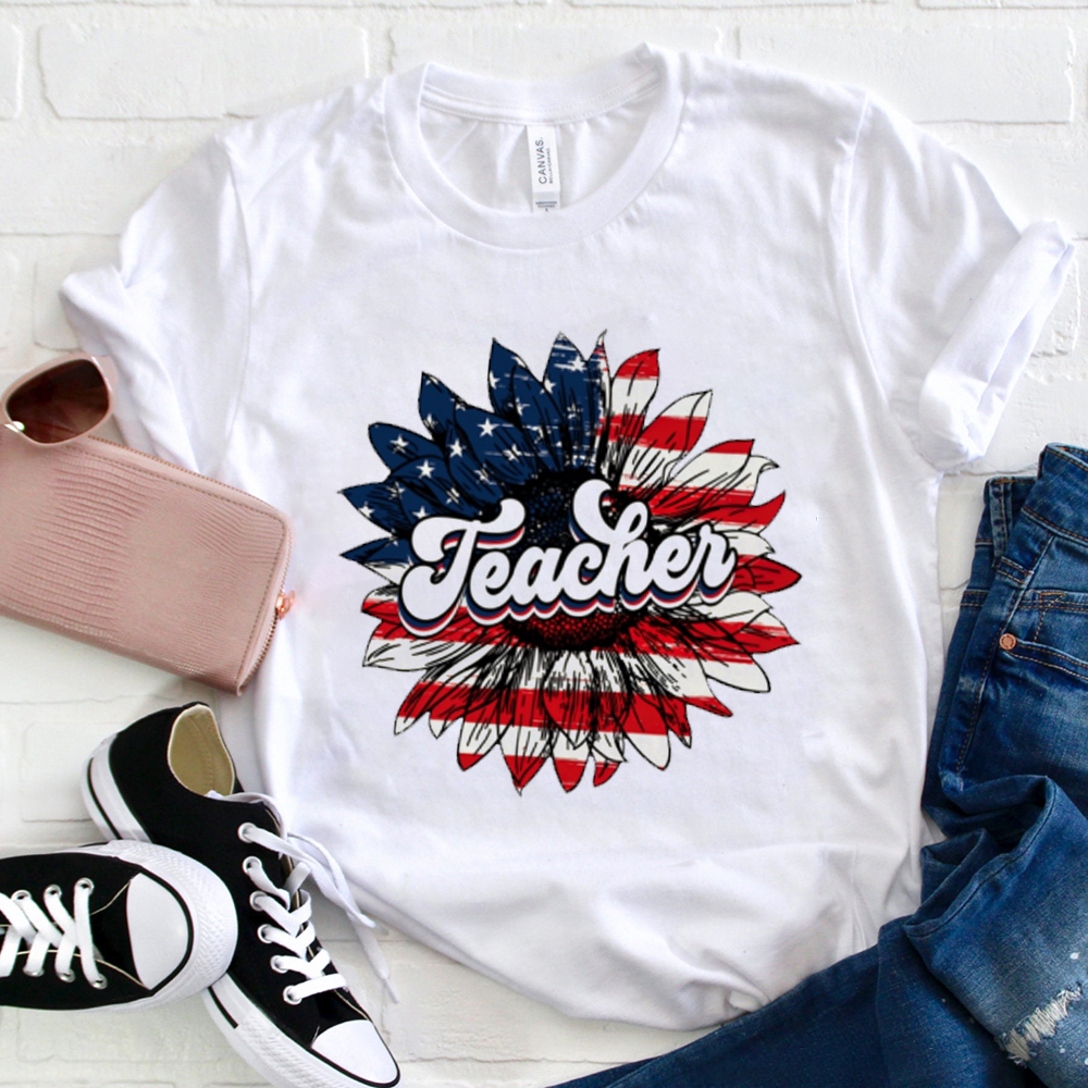Teacher Big Sunflower T-Shirt