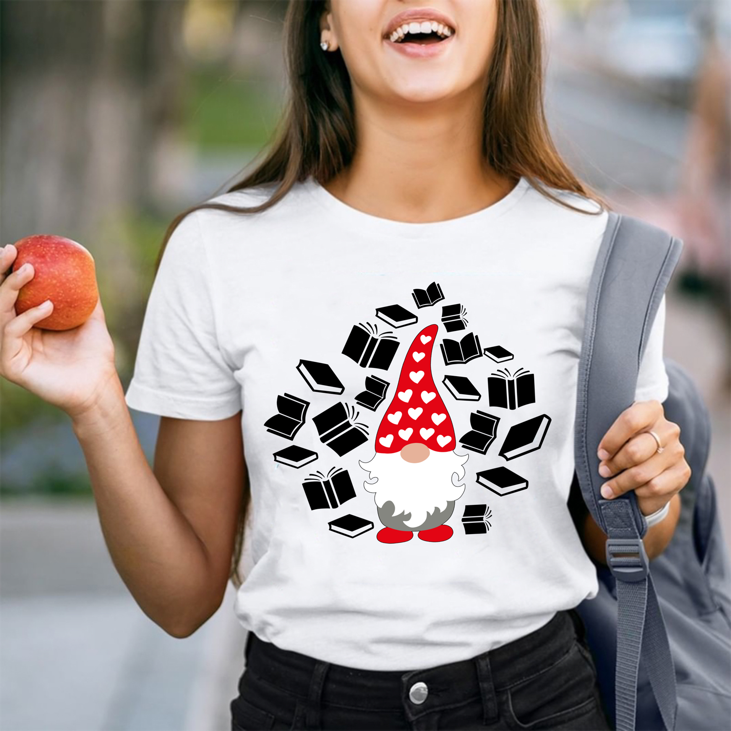 A Bookholic Gnomes Teacher T-Shirt