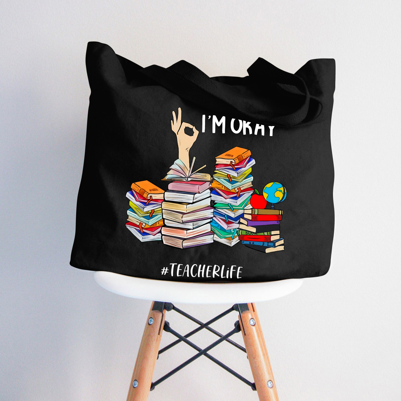 Mir geht es gut Lehrer Tragetasche mit Reißverschluss