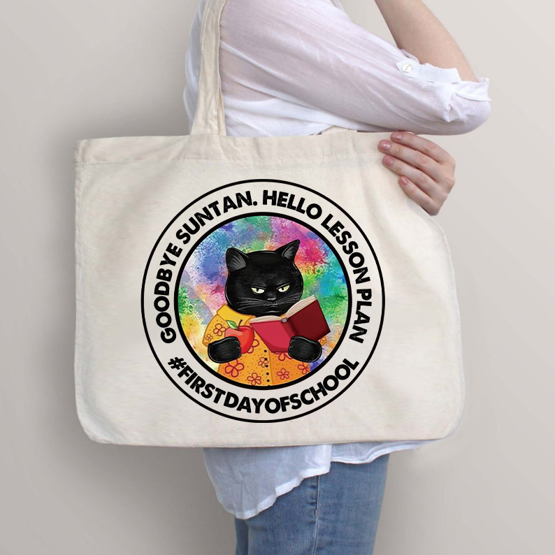 Auf Wiedersehen, Sonnenbräune, Hallo Unterrichtsplan Lehrer Tragetasche mit Reißverschluss