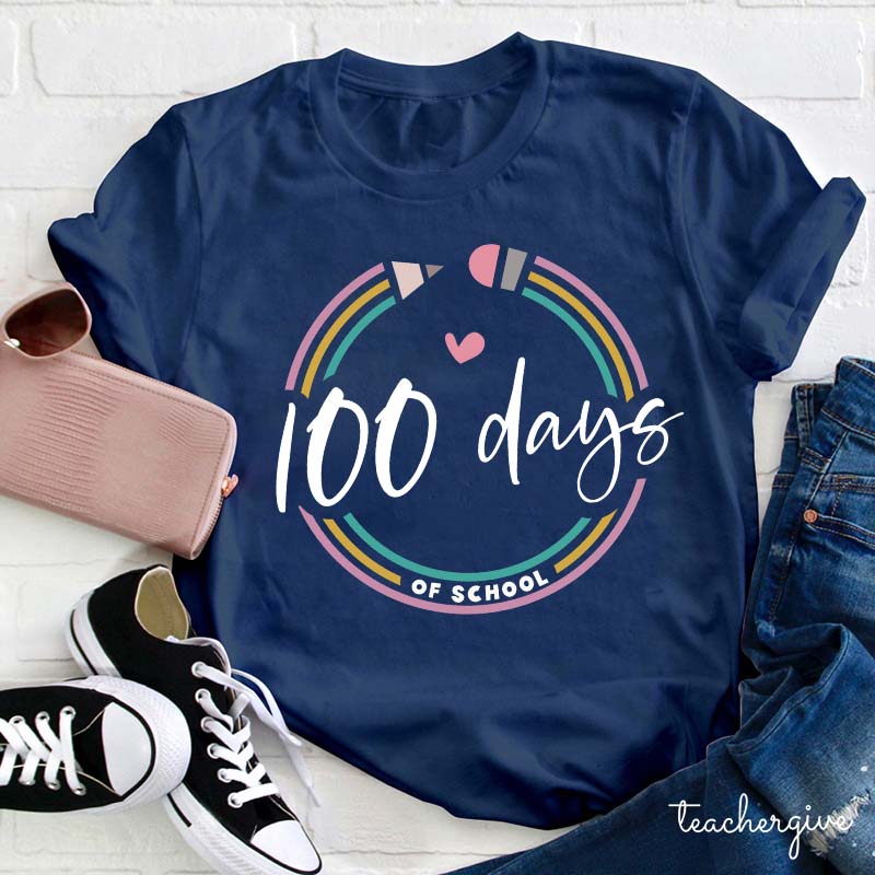 100 Days Of School Teacher T-Shirt
