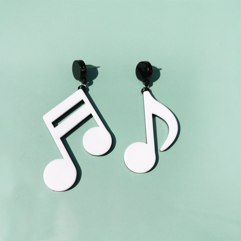 Multicolor Music Notes  Acrylic Earrings
