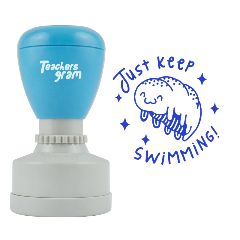 Einfach weiter schwimmen Lehrer Stempel