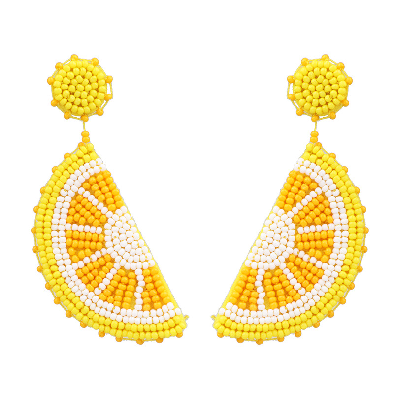 Lemon Bead Earrings
