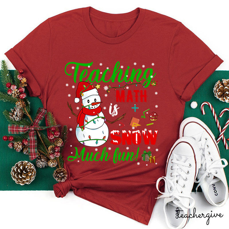 Teaching Math Is Snow Much Fun Teacher T-Shirt