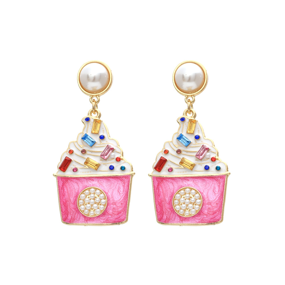 Pearl Icecream  Metal Earrings