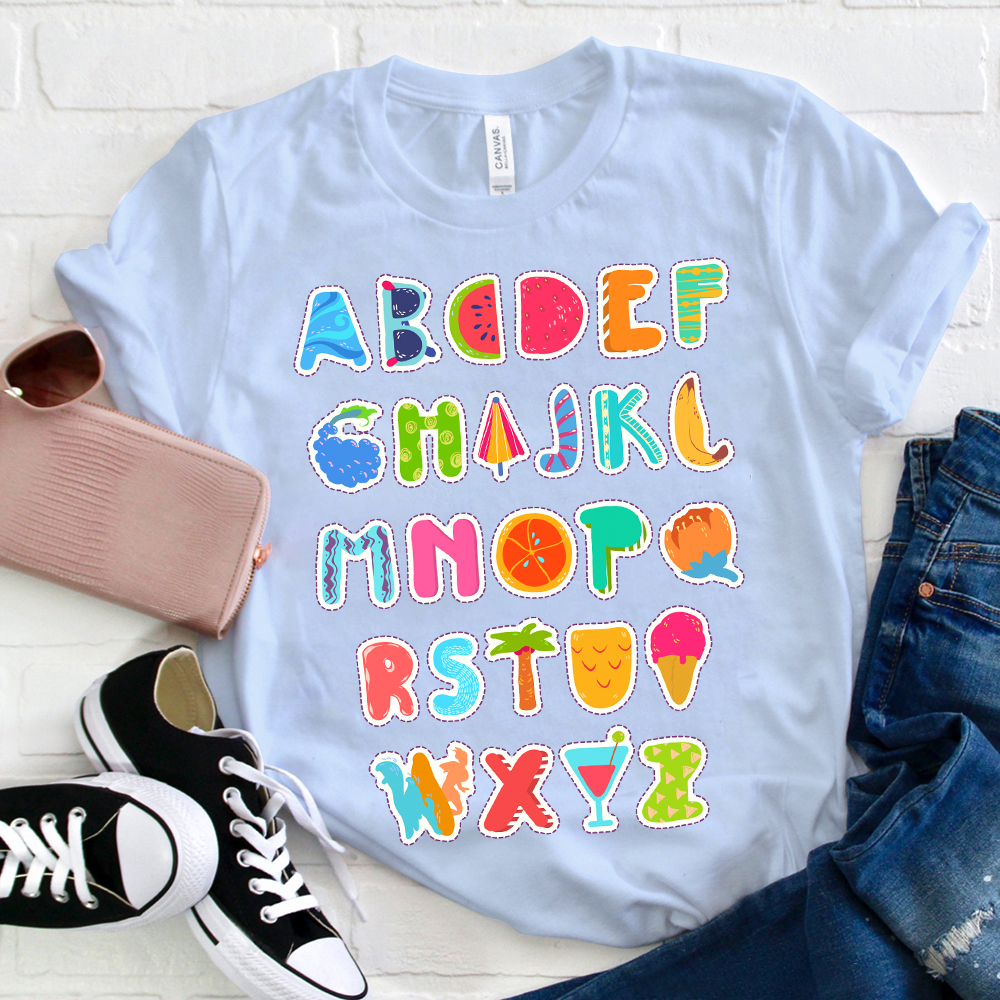Fruits  Alphabet ABCD  T-Shirt
