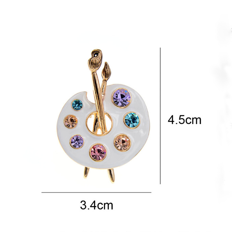 Colorful Rhinestones Pigment  Pin
