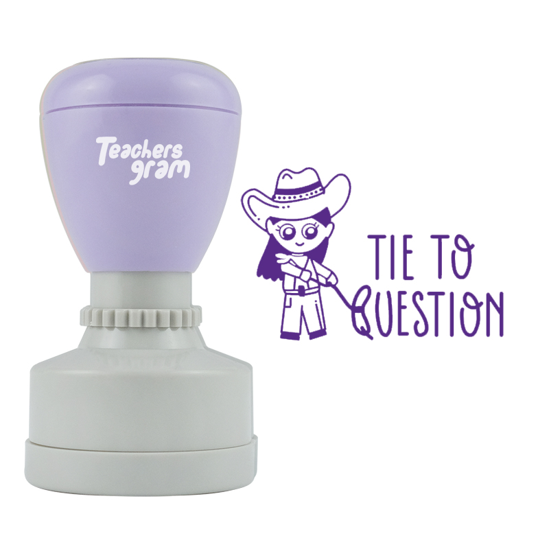 An die Frage knüpfen Lehrer Stempel