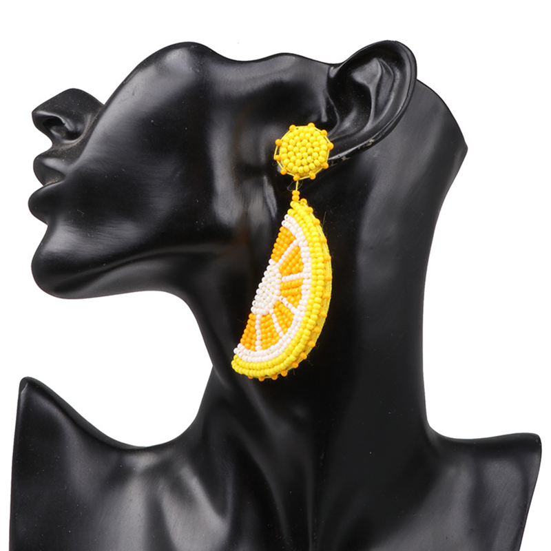 Lemon Bead Earrings