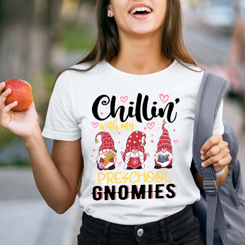 Personalized Chillin With My Gnomies Teacher T-Shirt