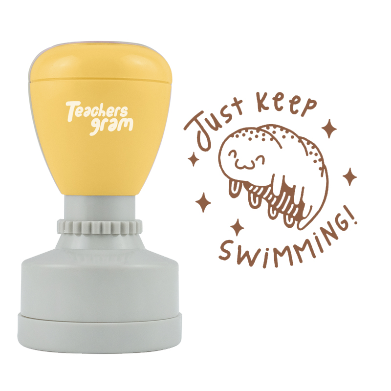 Einfach weiter schwimmen Lehrer Stempel