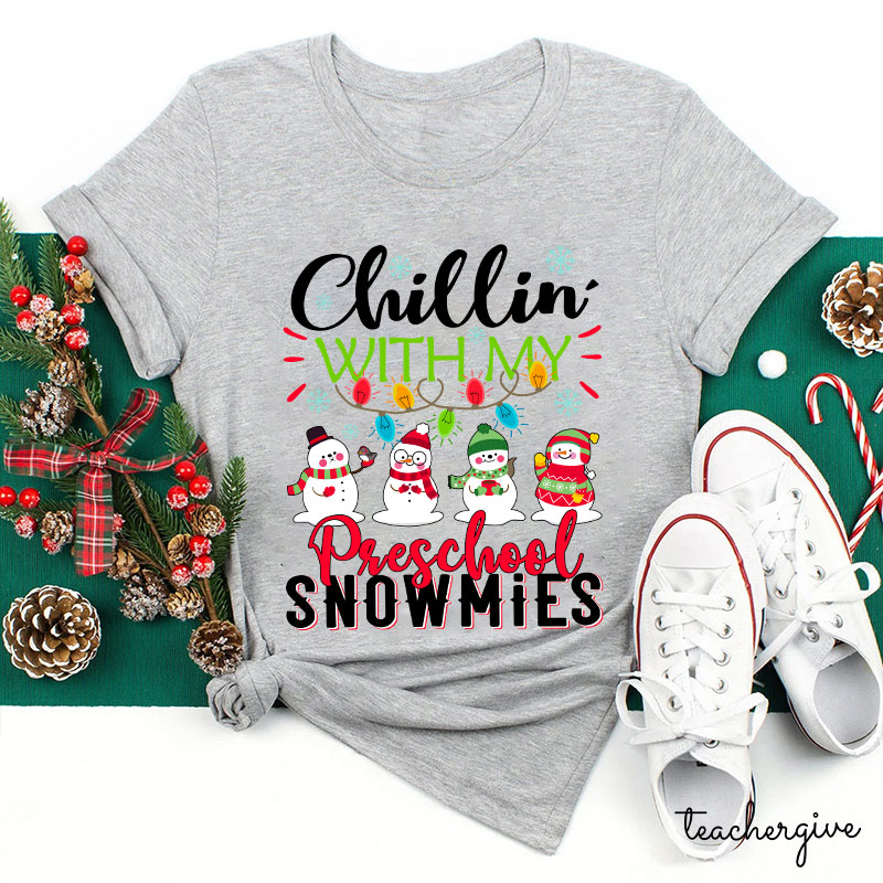 Personalized Chillin With My Snowmies Teacher T-Shirt