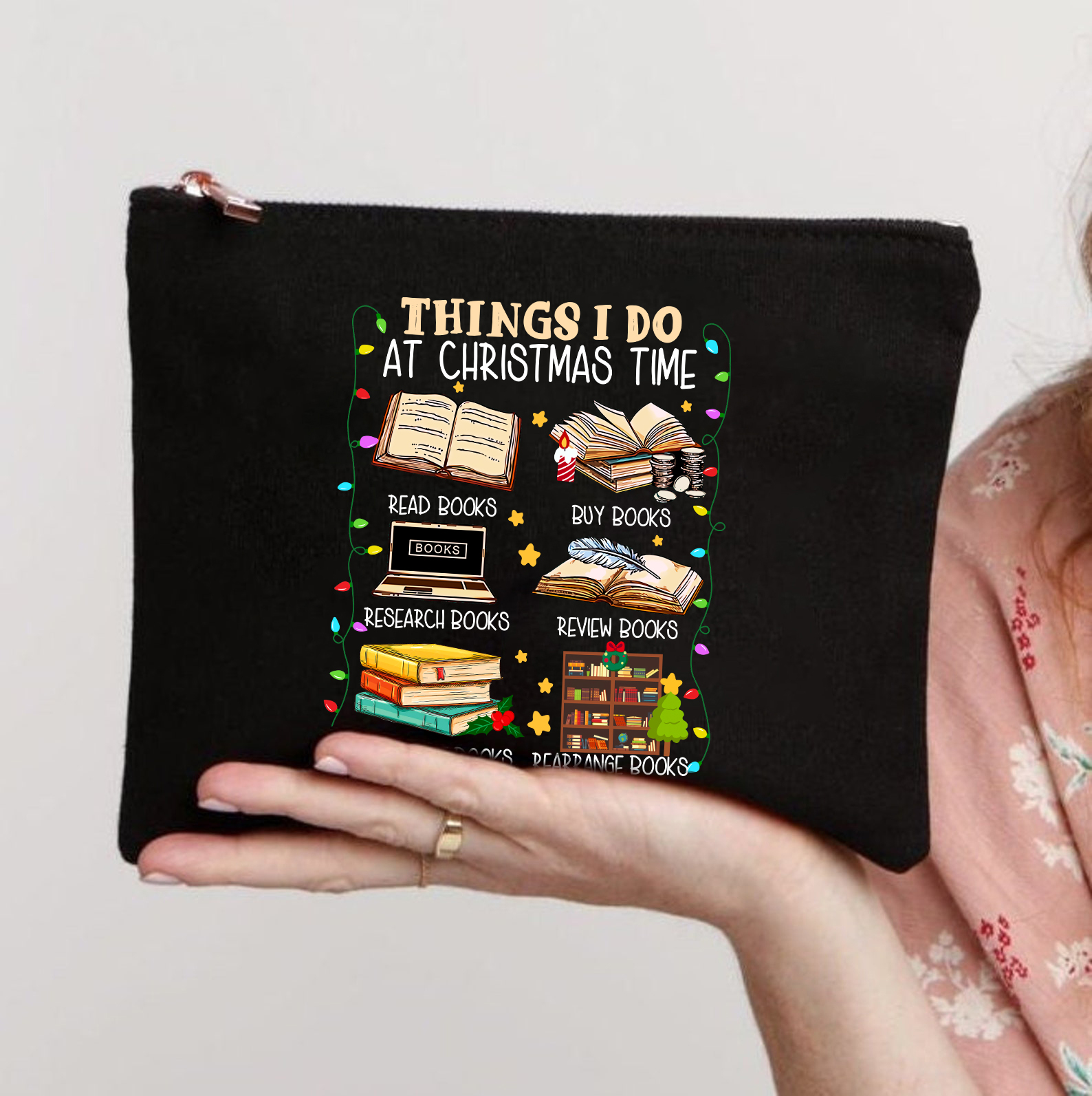 Things I Do At Christmas Time Makeup Bag