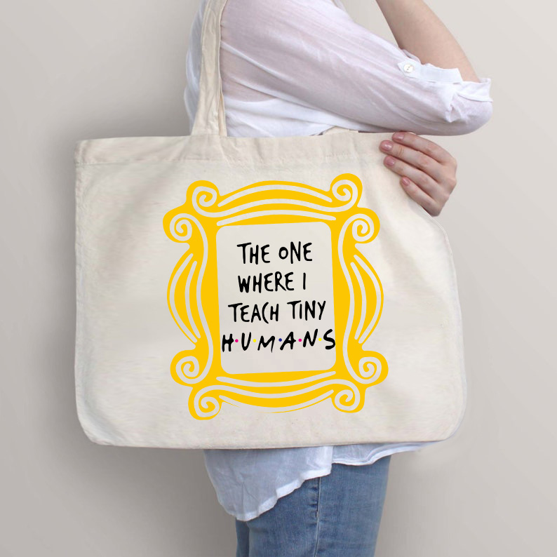 Der Ort, an dem ich kleine Menschen unterrichte Lehrer Tragetasche mit Reißverschluss