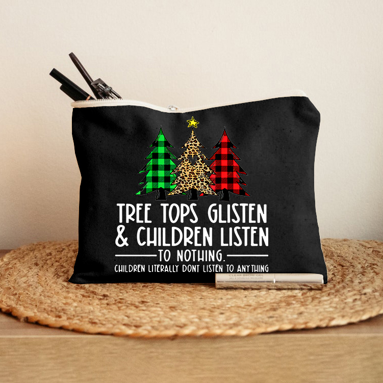 Tree Children Literally Don't Listen To Anything Makeup Bag