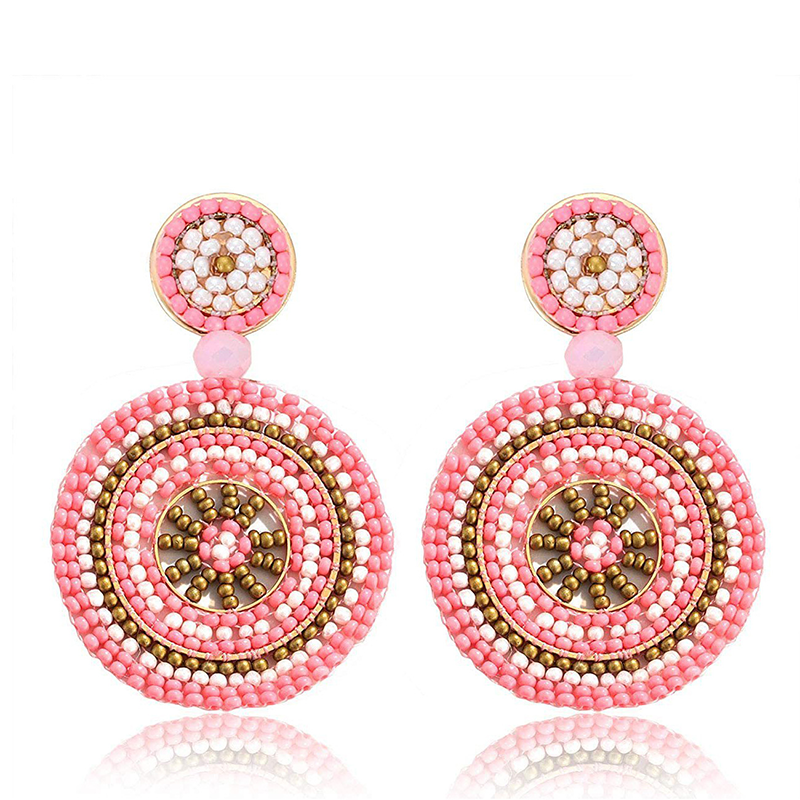 Multicolor Round Beads Earrings