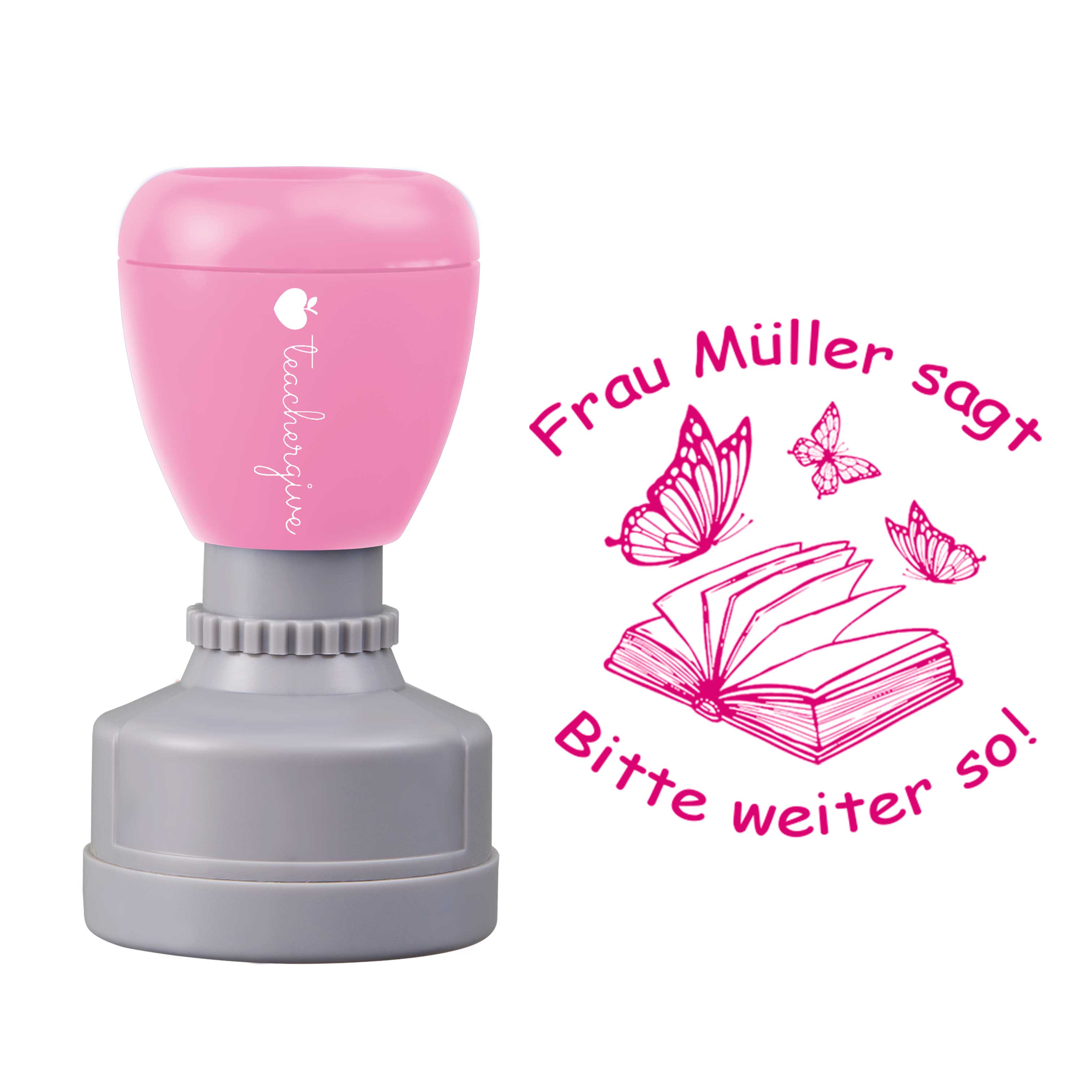 Personalisiert Name Sagt Bitte Weiter So Lehrer Stempel