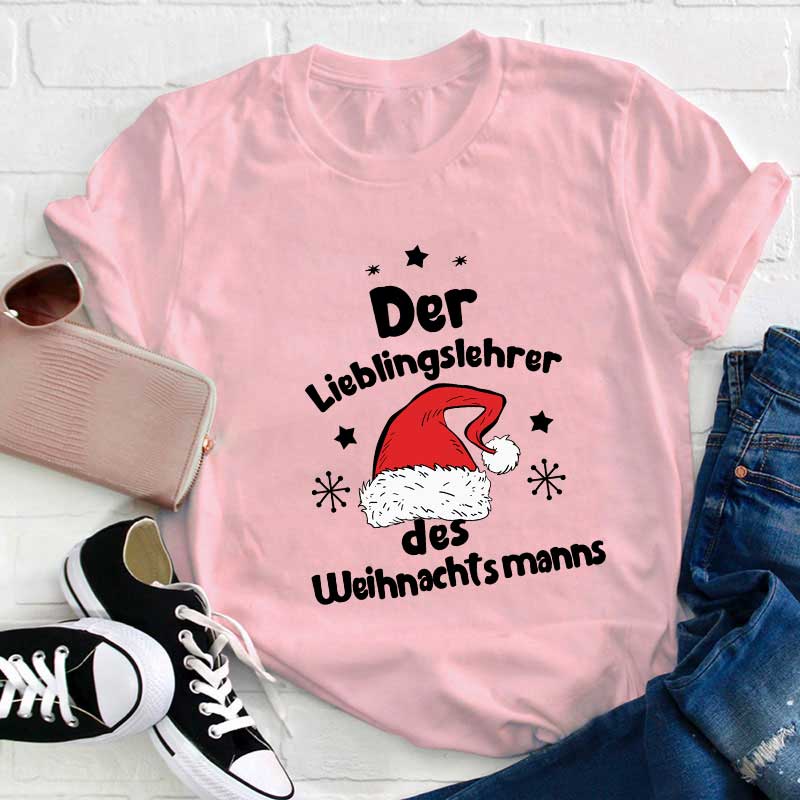 Der Lieblingslehrer Des Weihnachtsmanns Lehrer T-Shirt