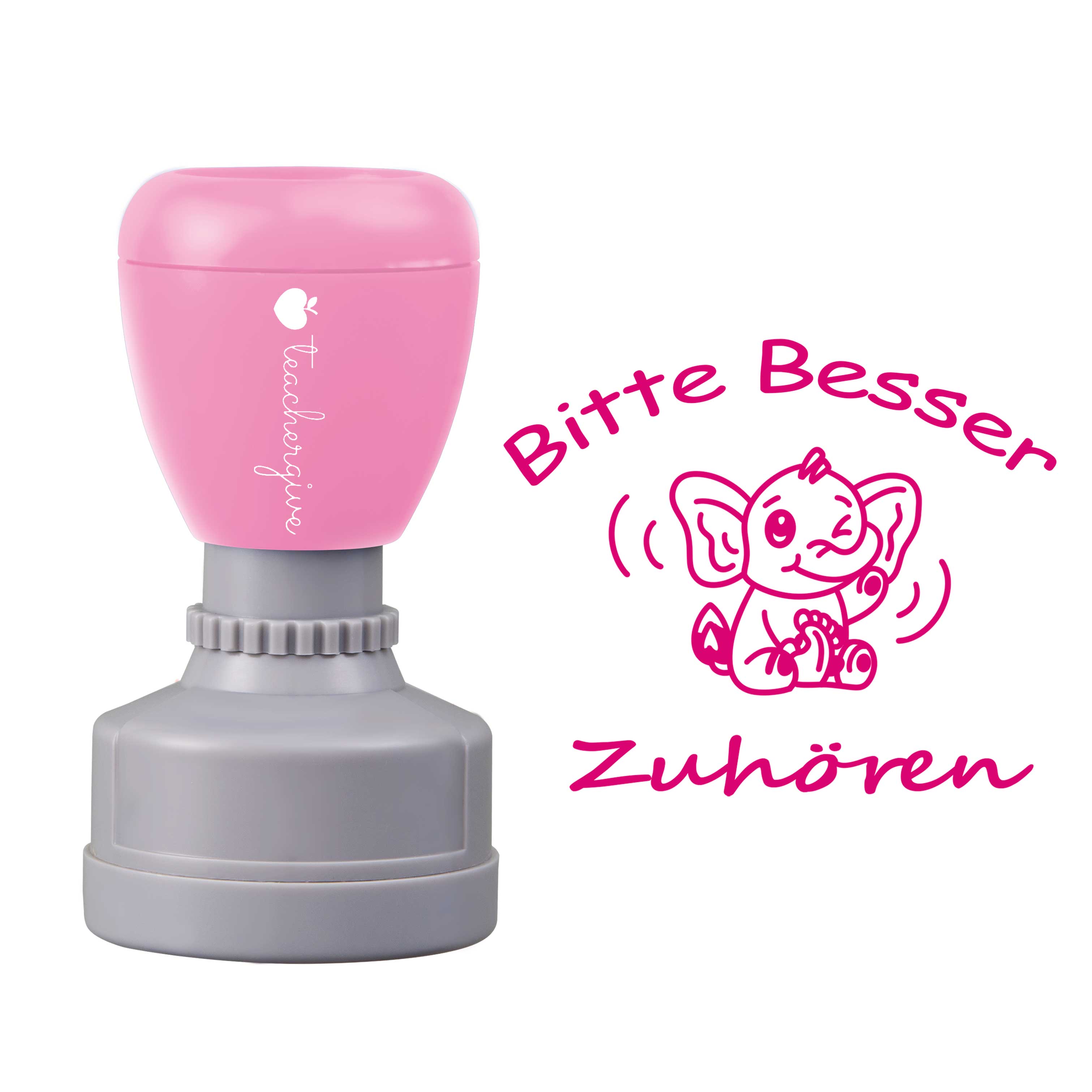 Bitte besser zuhören Lehrer Stempel