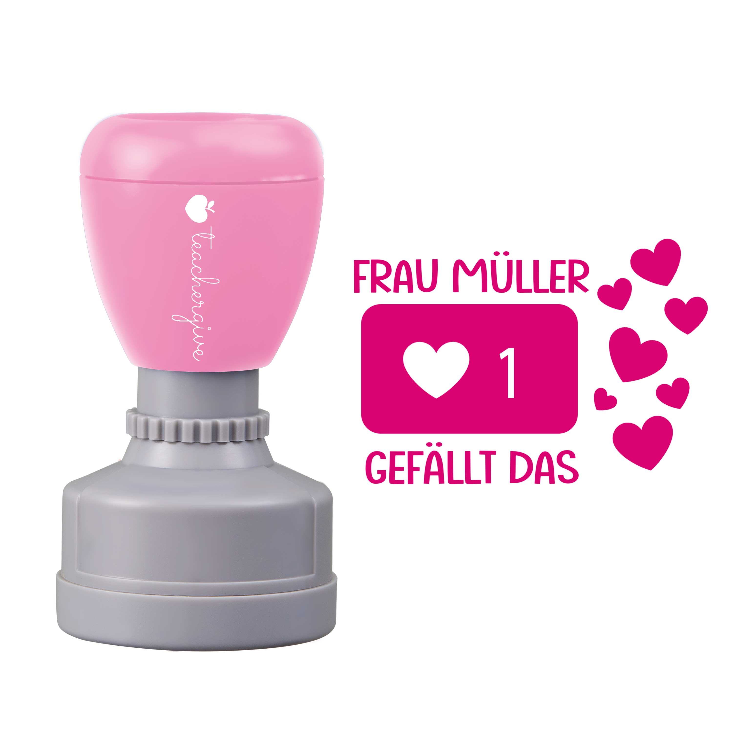 Personalisiert Name gefällt das Lehrer Stempel