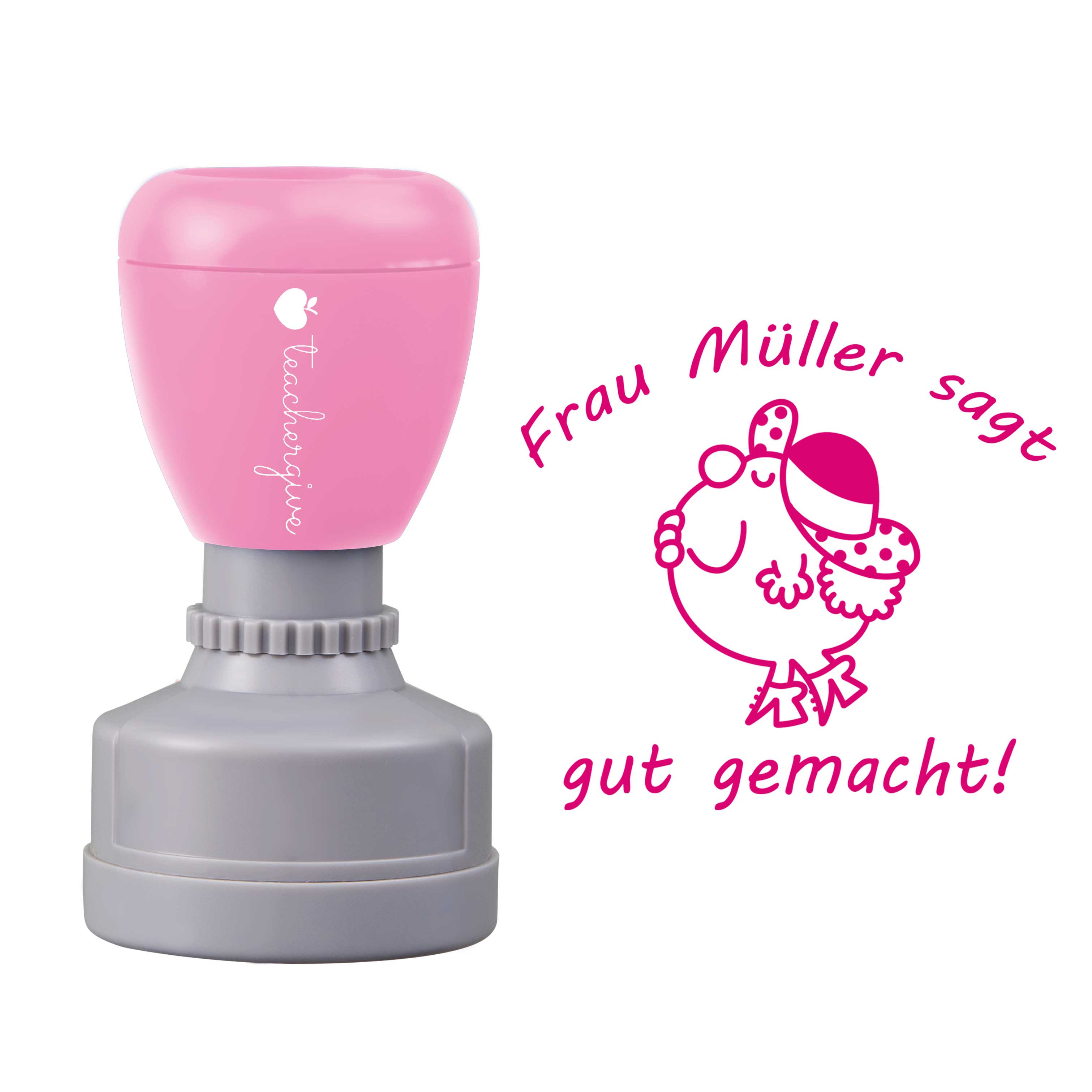 Personalisiert gut gemacht Lehrer Stempel