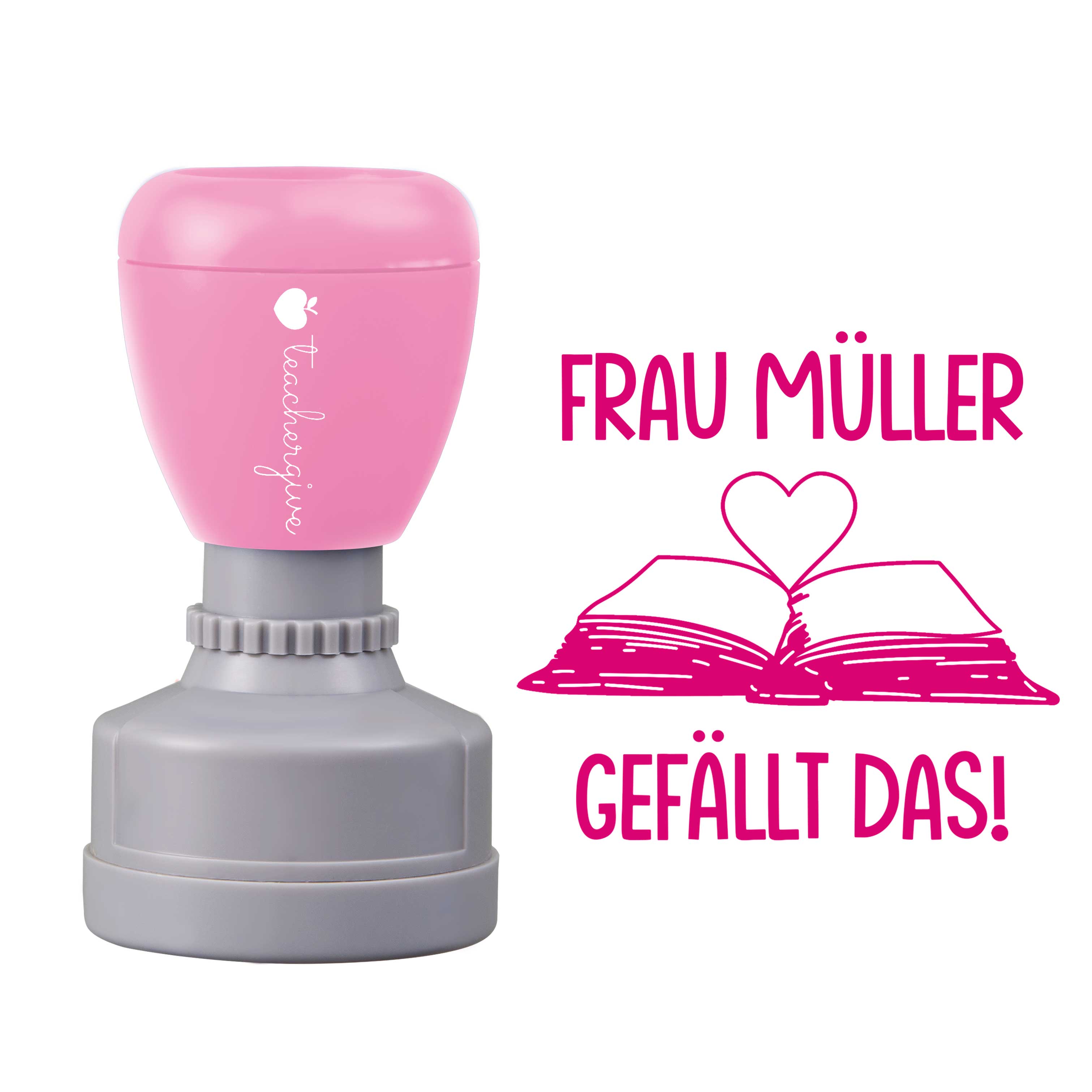 Personalisiert gefällt das Lehrer Stempel