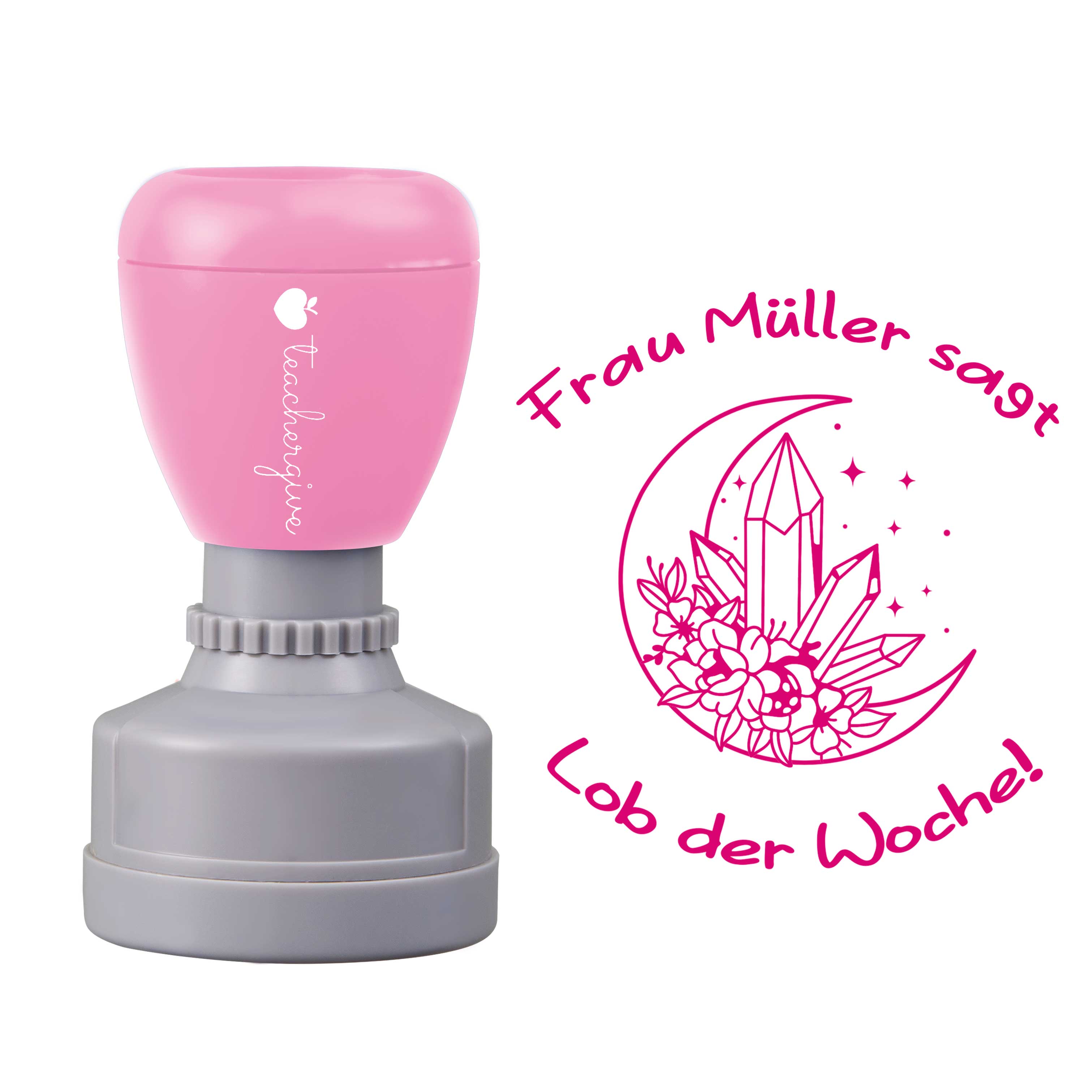 Personalisiert Name Lob der Woche Lehrer Stempel