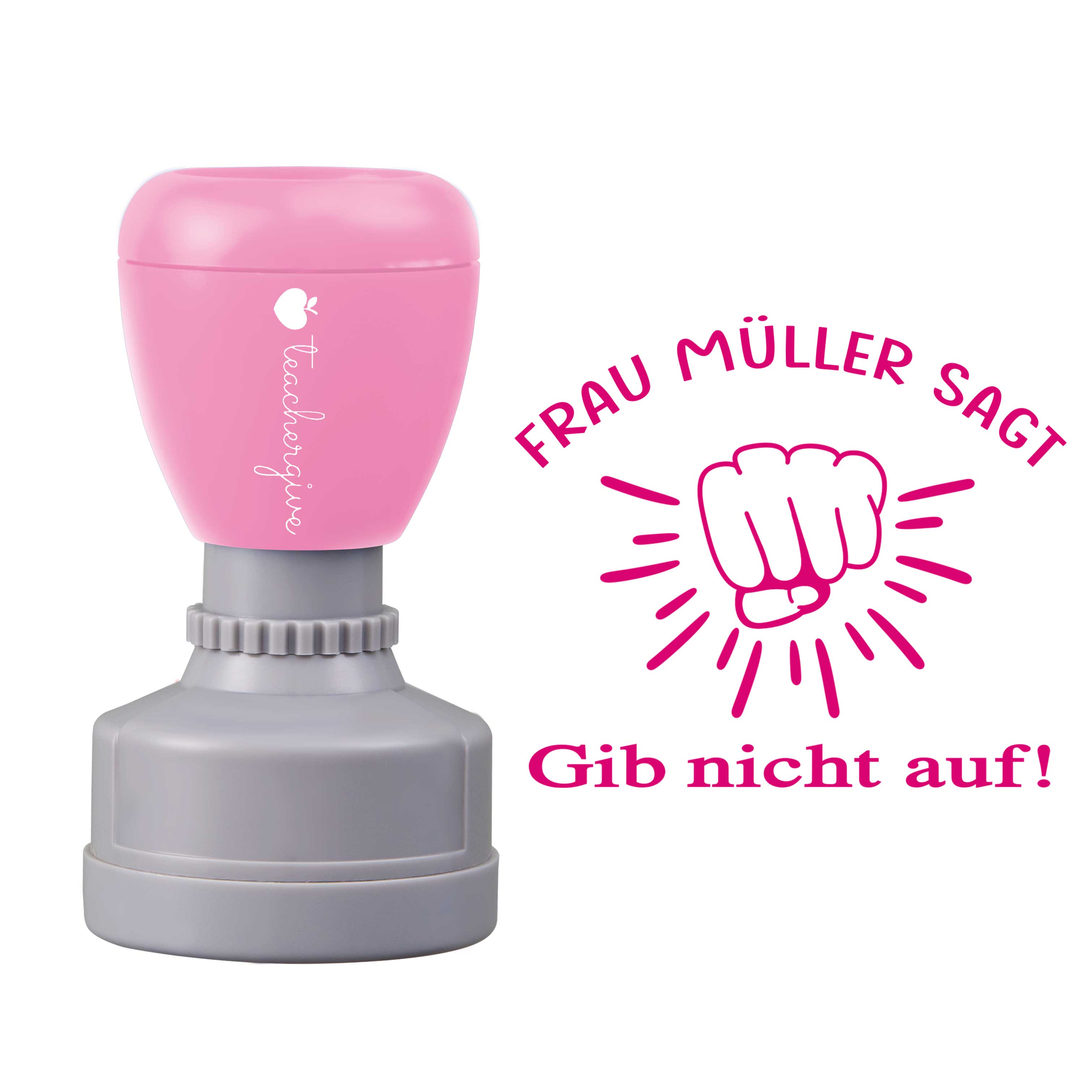 Personalisiert Name Sagt Gib Nicht Auf Lehrer Stempel