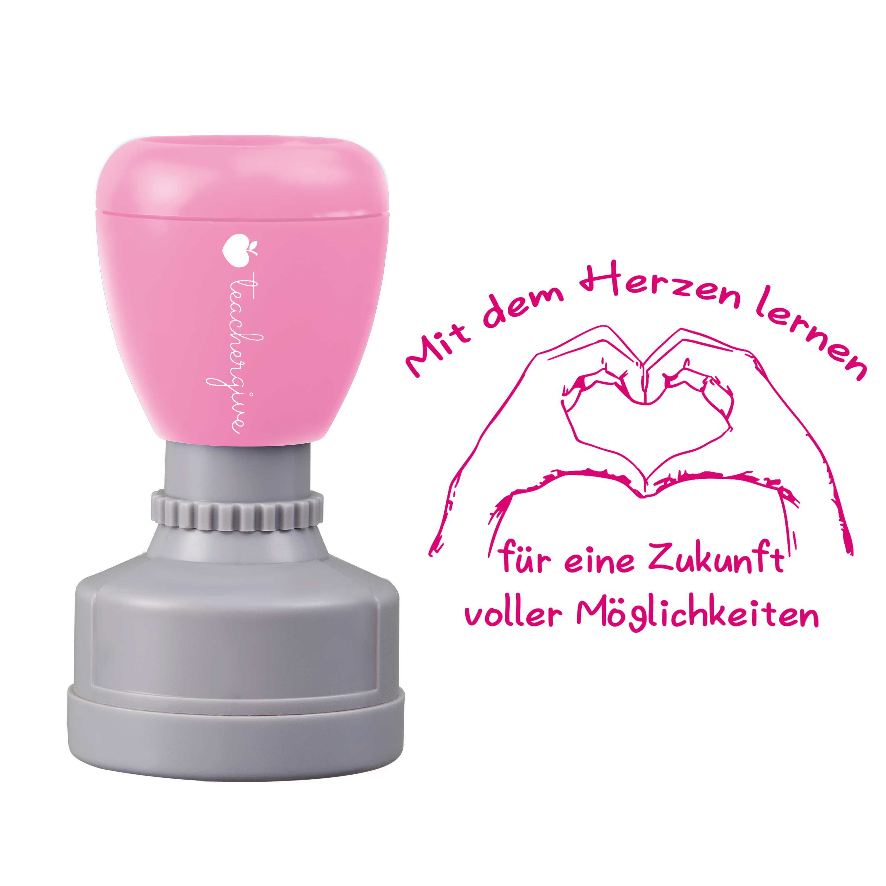 Mit dem Herzen lernen für eine Zukunft voller Möglichkeiten Lehrer Stempel